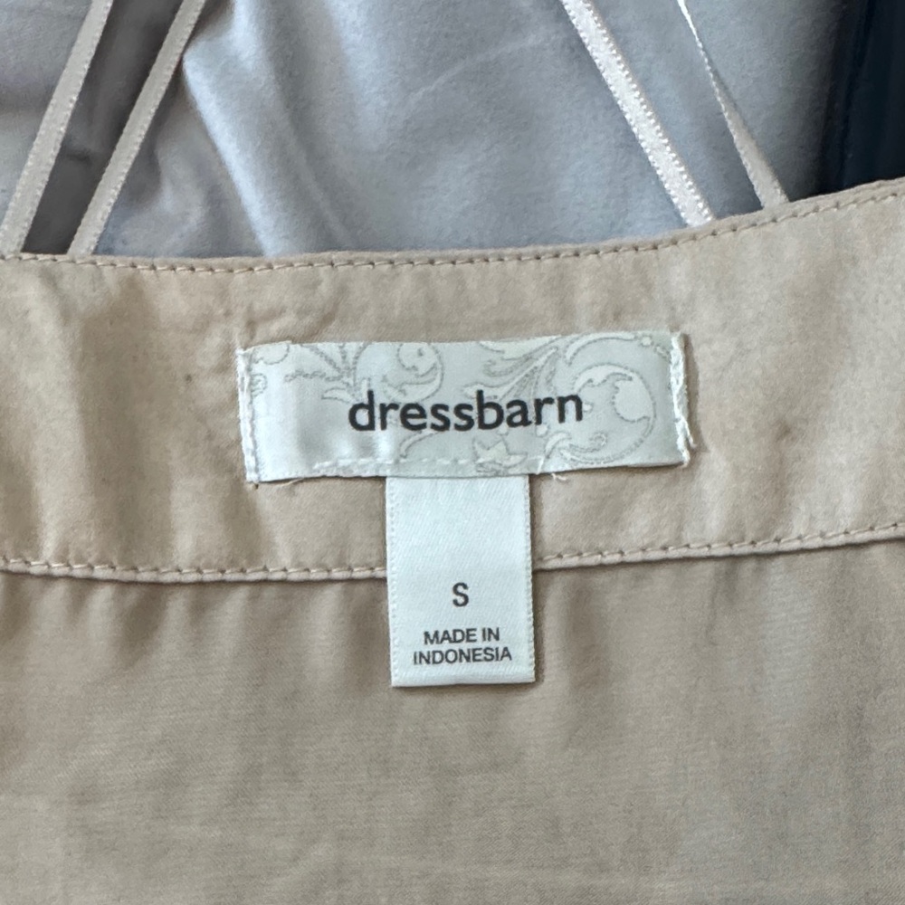 dressbarn Neutral Beige Tank with Thin Straps
